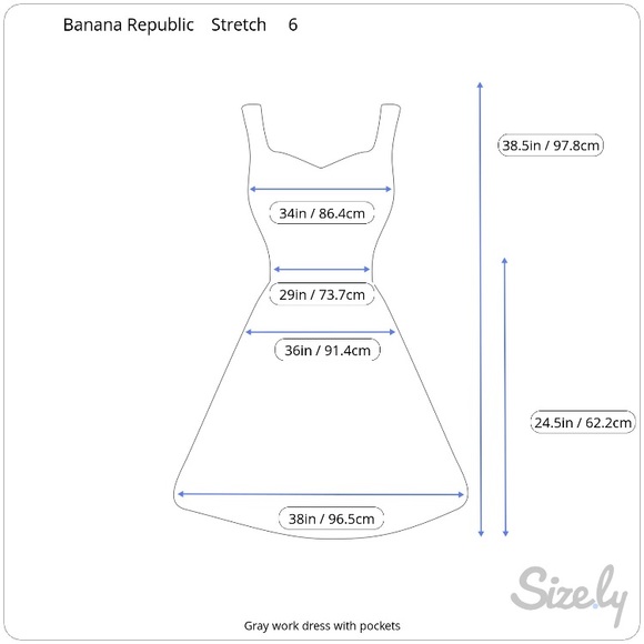 Banana Republic Grey Office Dress - Size 6 - Picture 7 of 8